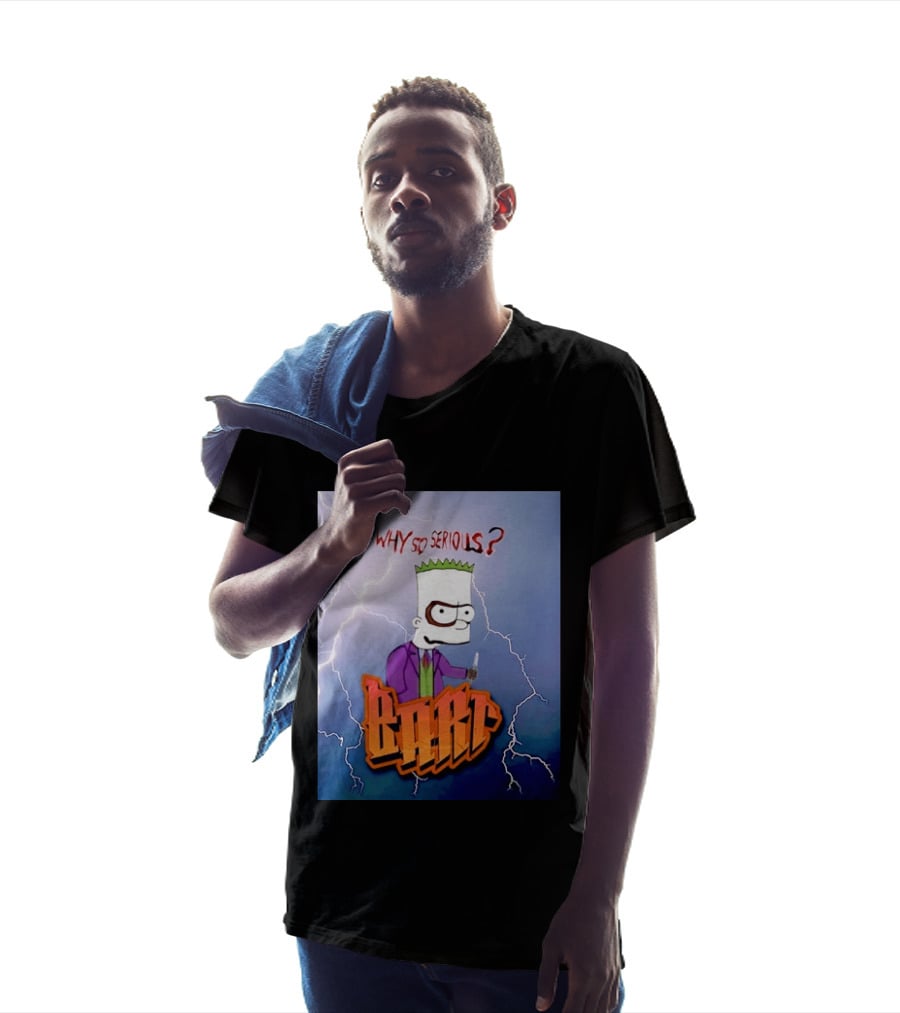 Bart Simpson Why So Serious Joker Lightning Mashup T-Shirt