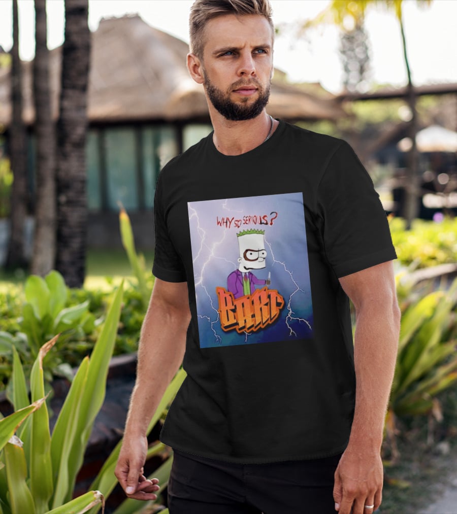 Bart Simpson Why So Serious Joker Lightning Mashup T-Shirt