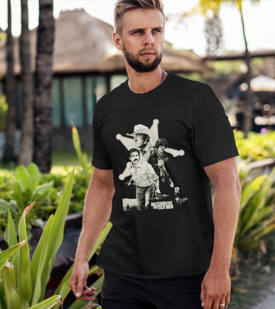 No Country For Old Men Movie Cast Art Javier Bardem Josh Brolin Tommy Lee Jones T-Shirt