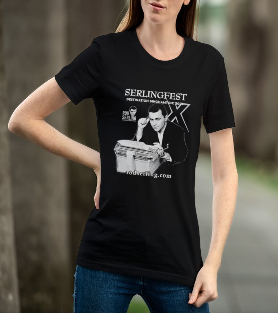 Serlingfest Destination Binghamton 2026 Rod Serling Classic Typing Image T-Shirt