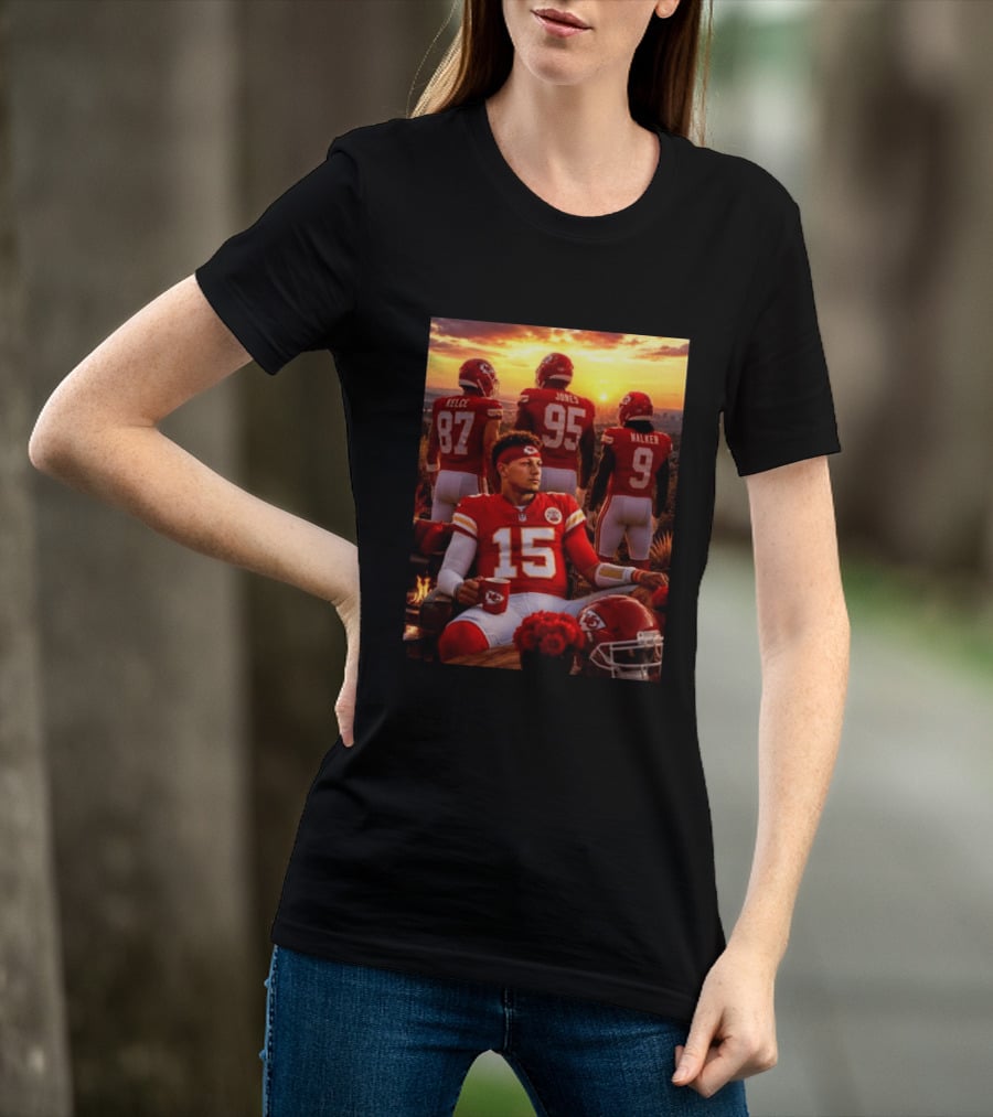 Good Morning Chiefs Kingdom Patrick Mahomes Kelce Jones Walker 87 95 9 15 T-Shirt