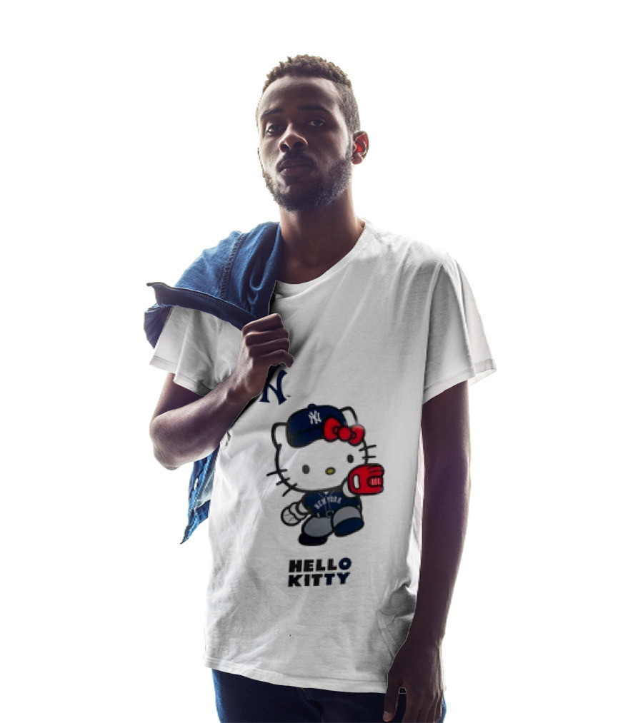New York Yankees Hello Kitty Baseball Catcher Outfit T-Shirt