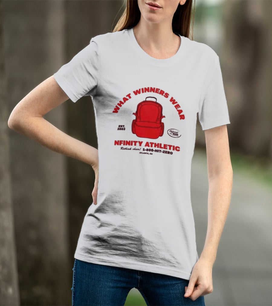 Nfinity Athletic What Winners Wear Backpack Established 2005 Red Rethink Atlanta T-Shirt