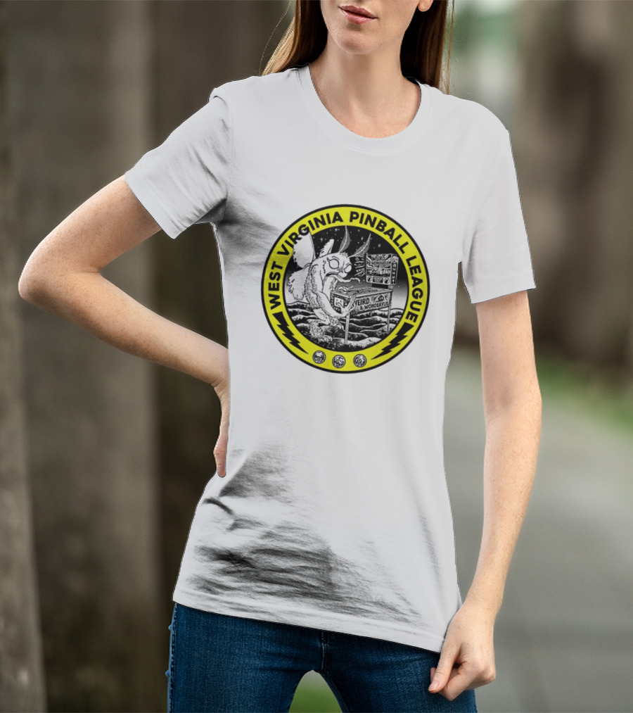 West Virginia Pinball League Mothman Weird Wonderful T-Shirt