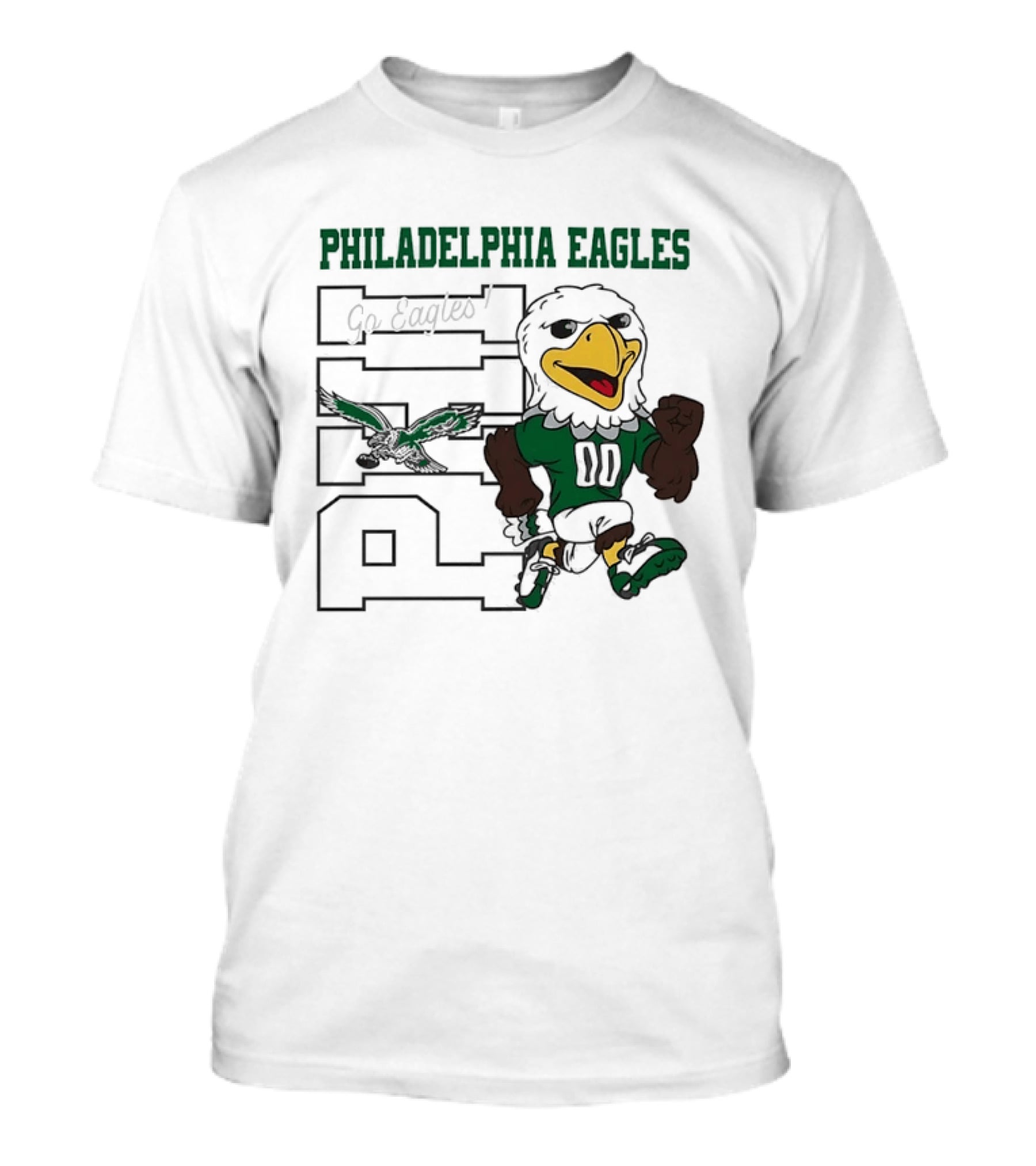 Philadelphia Eagles Go Eagles Mascot 00 Vintage Style Fan Gear T-Shirt