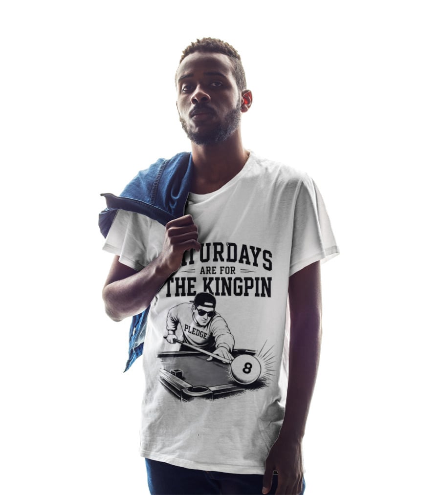 Saturdays Are For The Kingpin Player Billiards T-Shirt