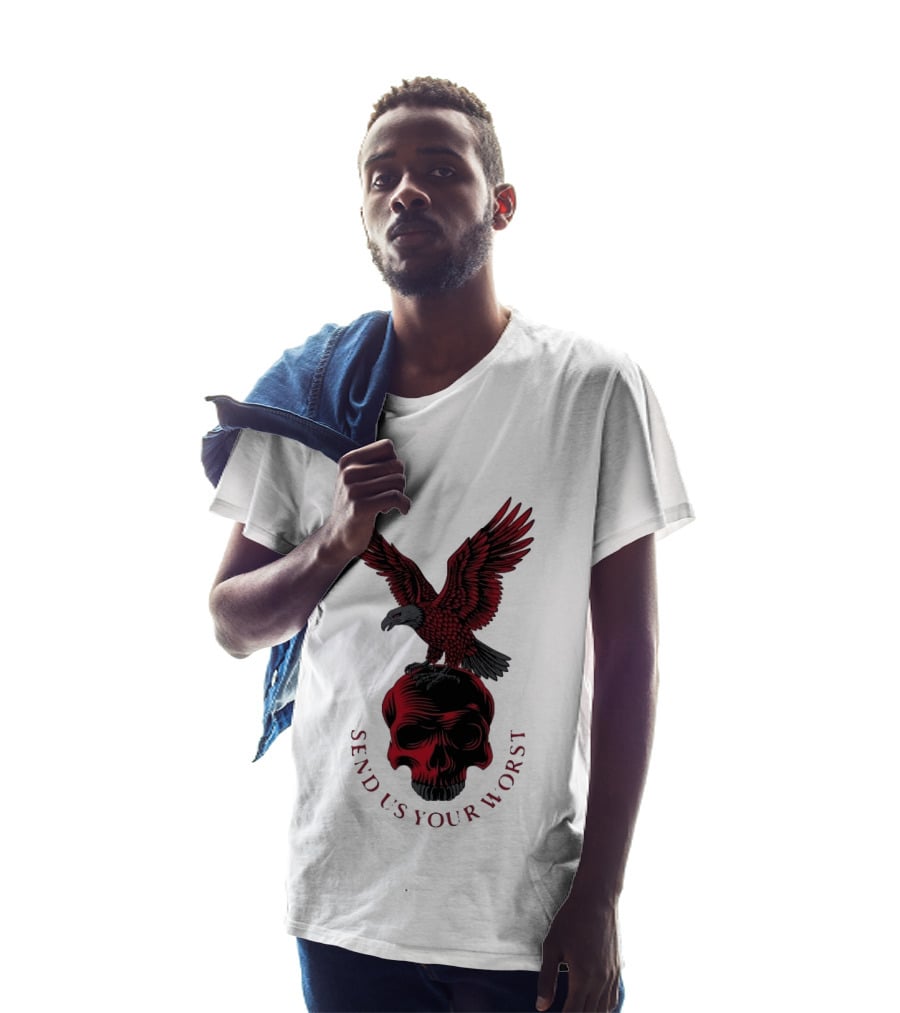 Send Us Your Worst Eagle And Skull Gothic T-Shirt