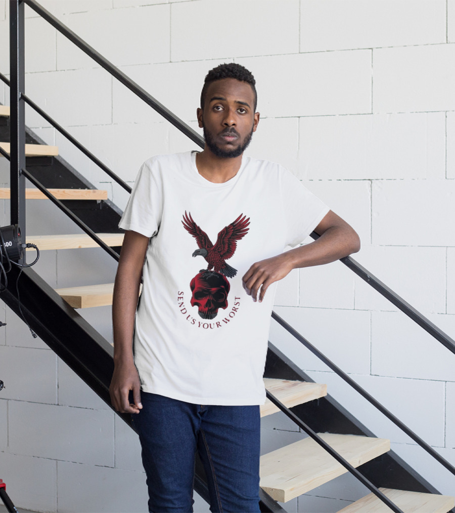 Send Us Your Worst Eagle And Skull Gothic T-Shirt