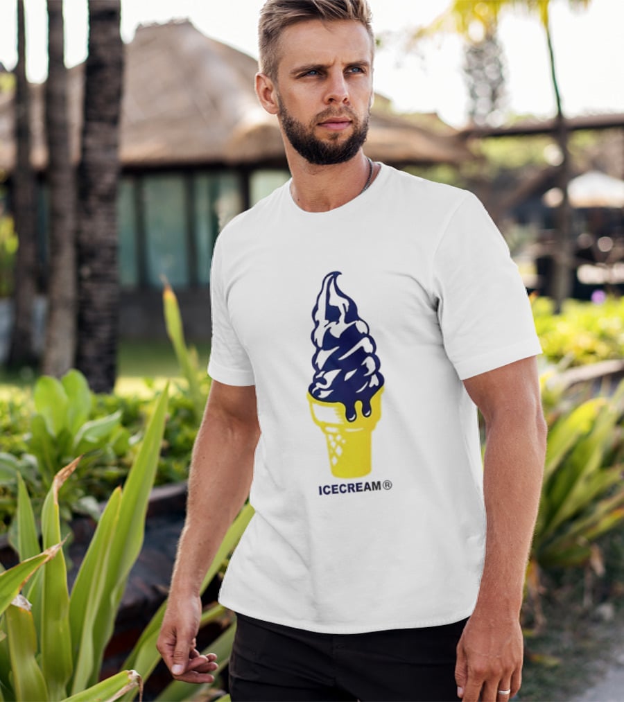 Trevor Goosby Icecream Soft Serve Brand Yellow Cone T-Shirt