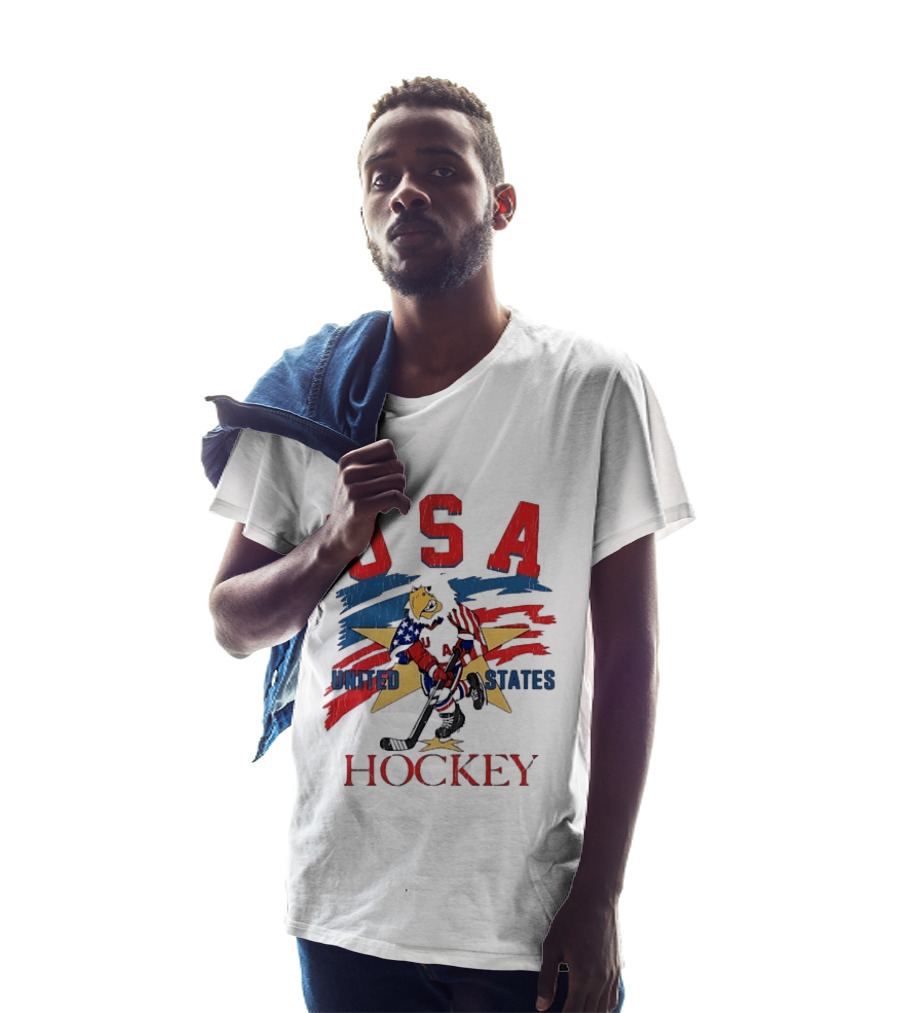 USA United States Hockey Eagle Distressed T-Shirt