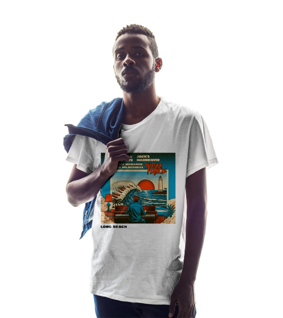 Andrew McMahon Three Pianos Long Beach Concert T-Shirt