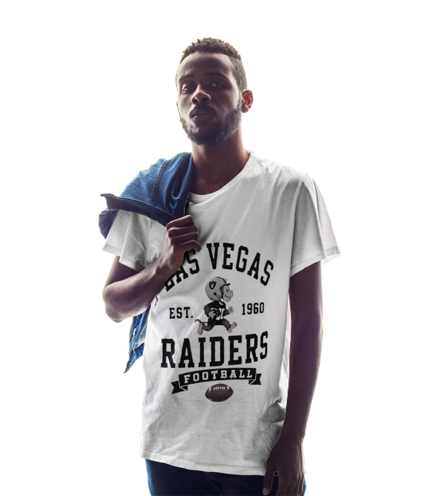 Las Vegas Raiders X Monkey Running Football Est 1960 T-Shirt