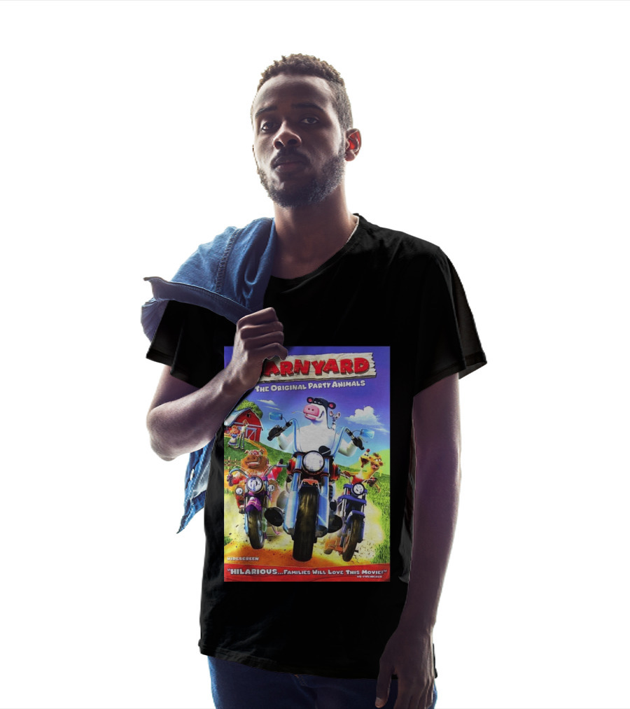 Nickelodeon Barnyard DVD 2006 Hilarious The Original Party Animals Widescreen T-Shirt
