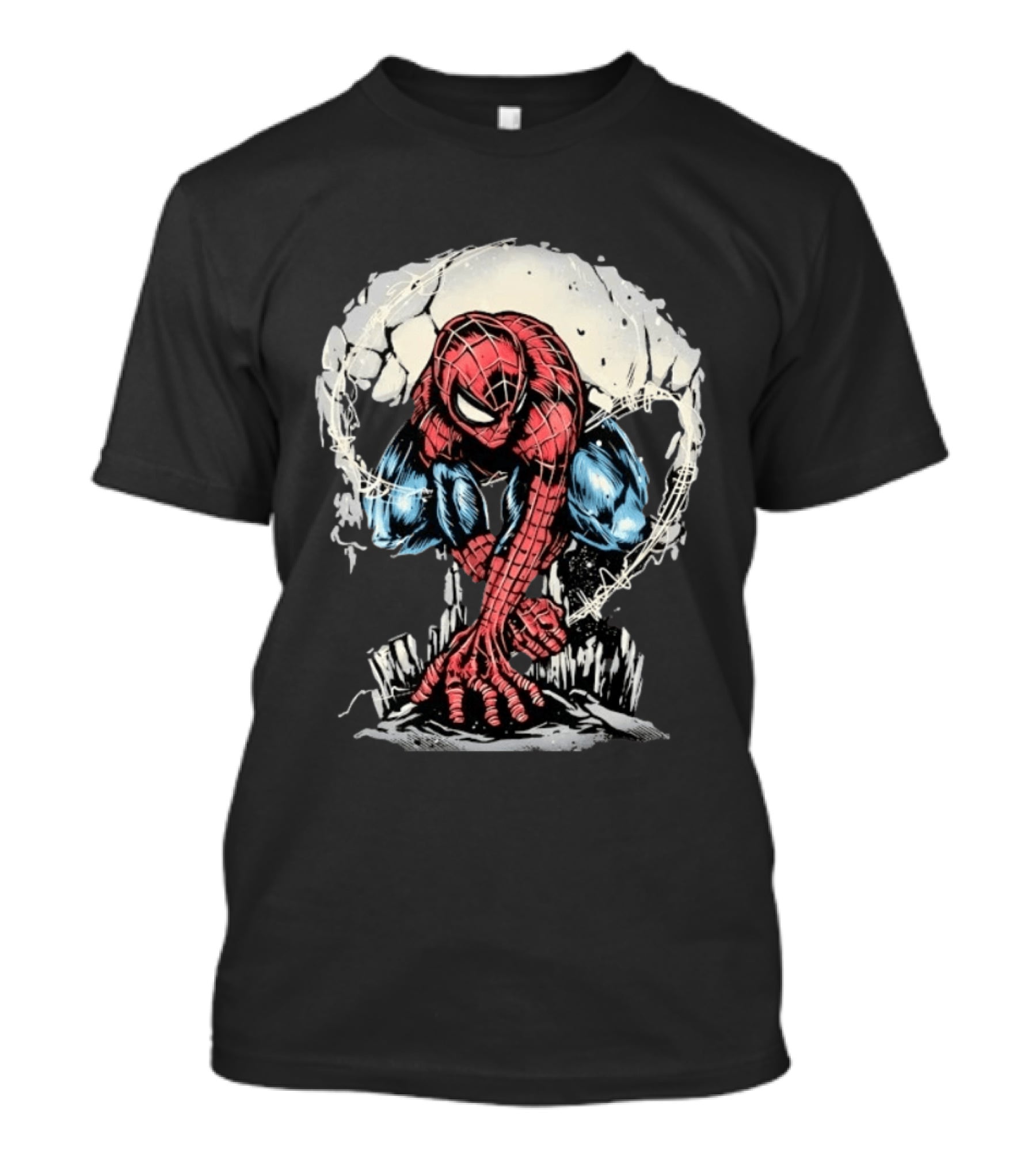 Spider Man Crouching Hero Marvel Comic Book T-Shirt