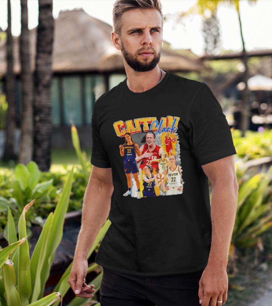Caitlin Clark Indiana Fever 22 Basketball Athlete Action Montages T-Shirt