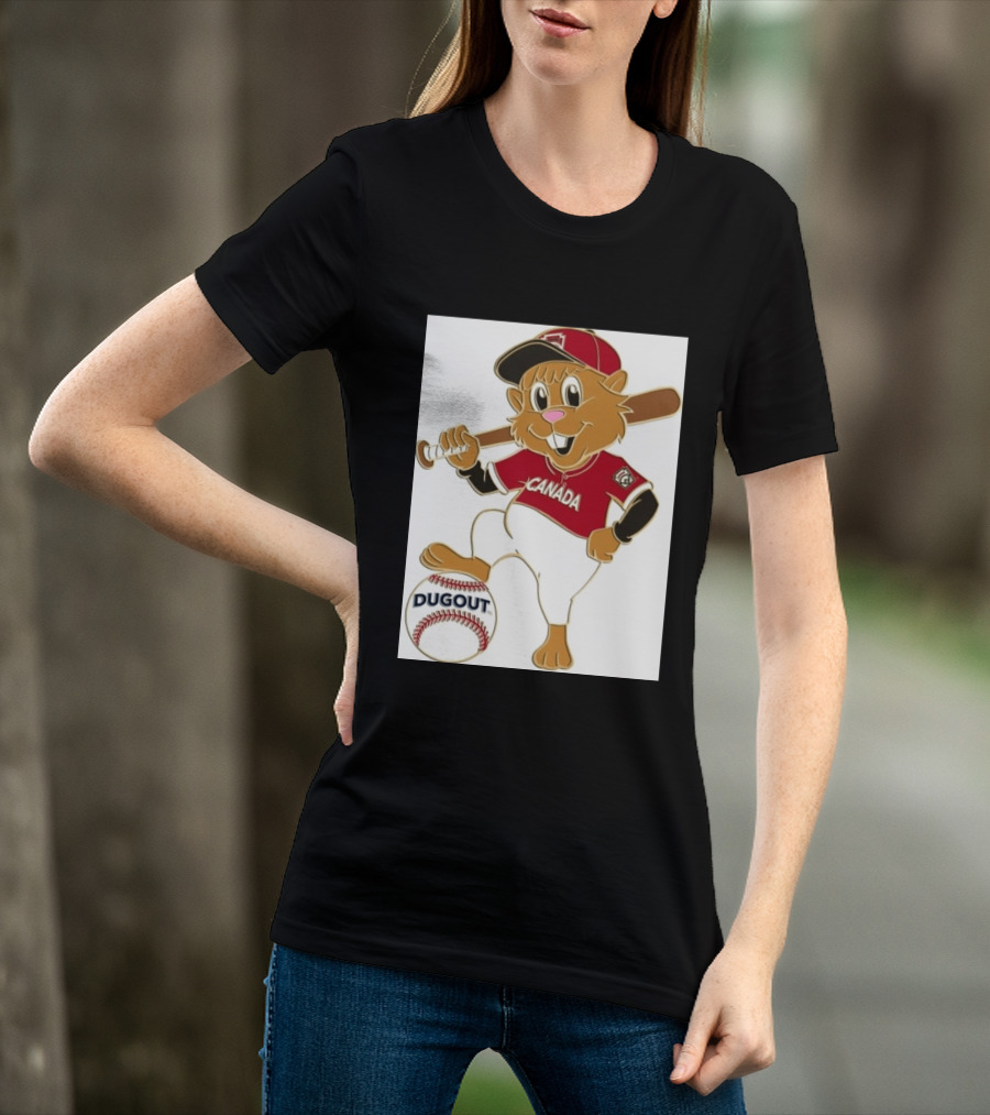 Canada Little League Beaver Baseball Dugout Pin T-Shirt