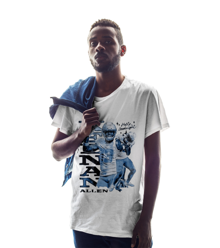 Los Angeles Chargers Keenan Allen Hello Goodnight Waving Sleeping Pose T-Shirt