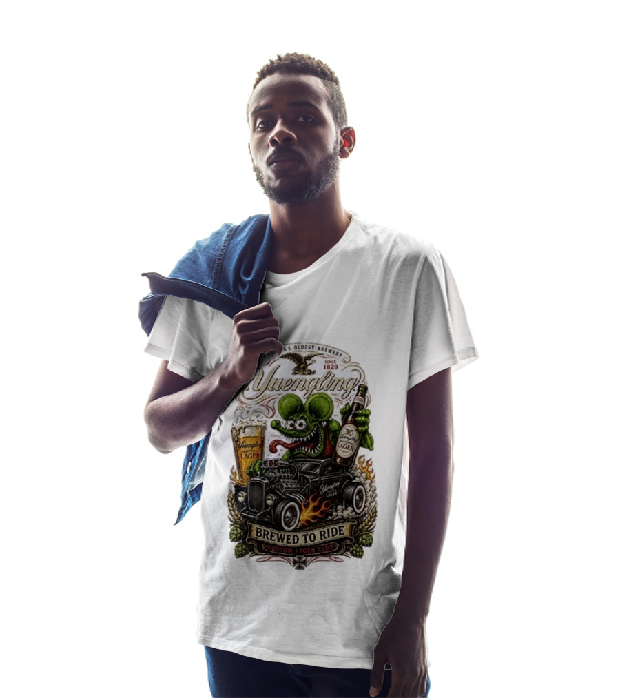 Yuengling Rat Fink Brewed To Ride Kustom Lager Club America's Oldest Brewery Since 1829 T-Shirt
