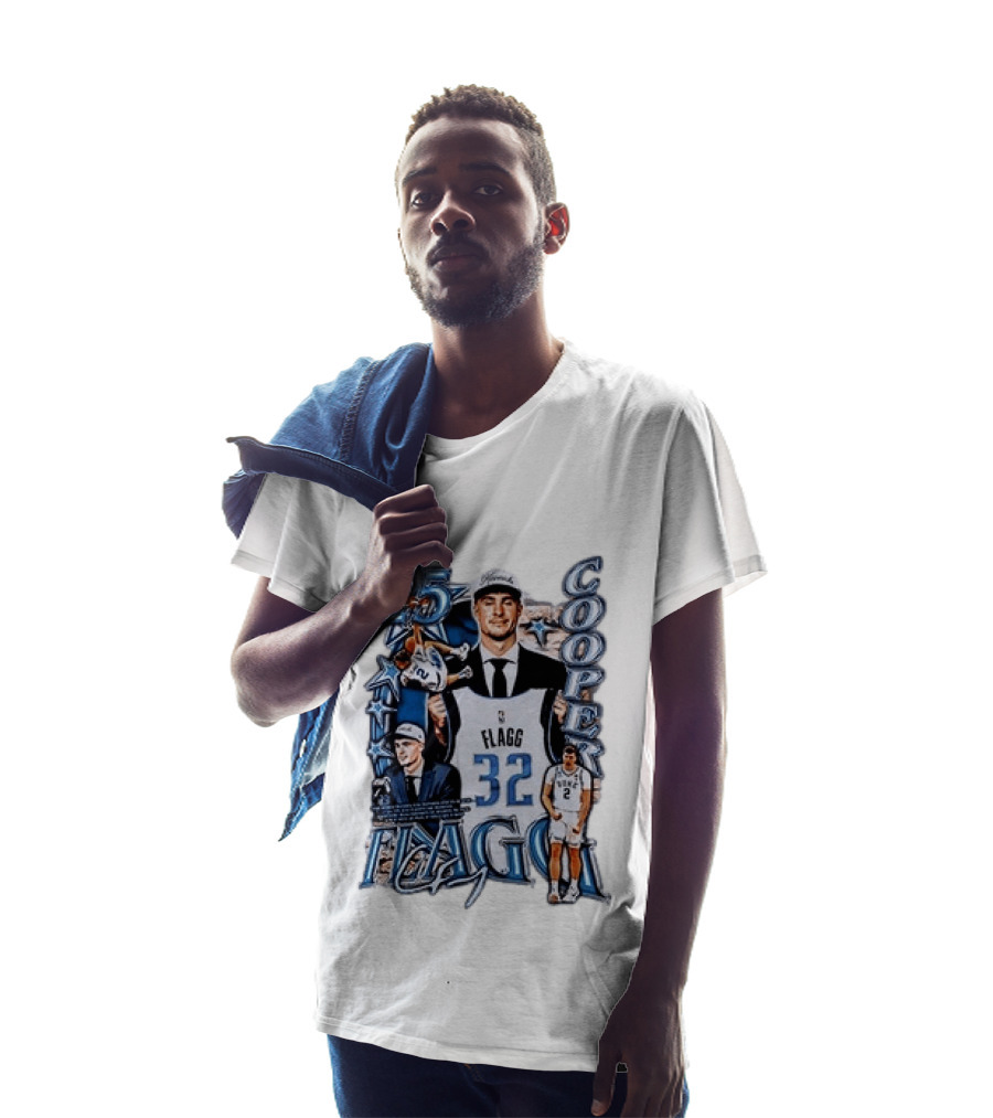 Dallas Mavericks Cooper Flagg Draft Day Selection Number 32 T-Shirt
