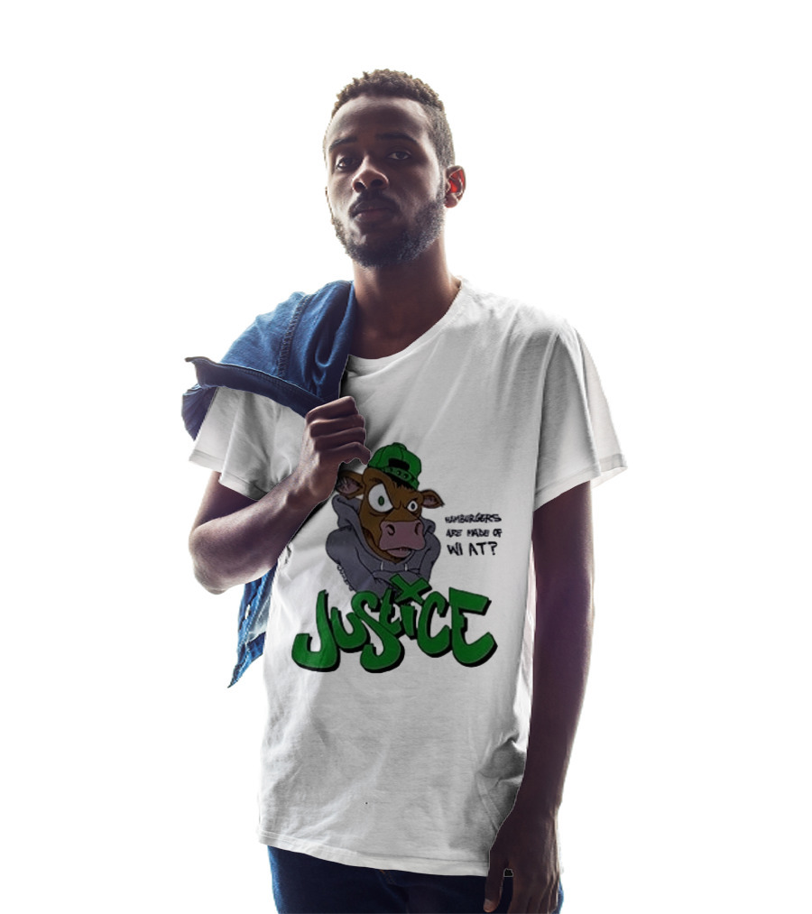 Justice Hamburgers Are Made Of What Go Vegetarian Cow T-Shirt