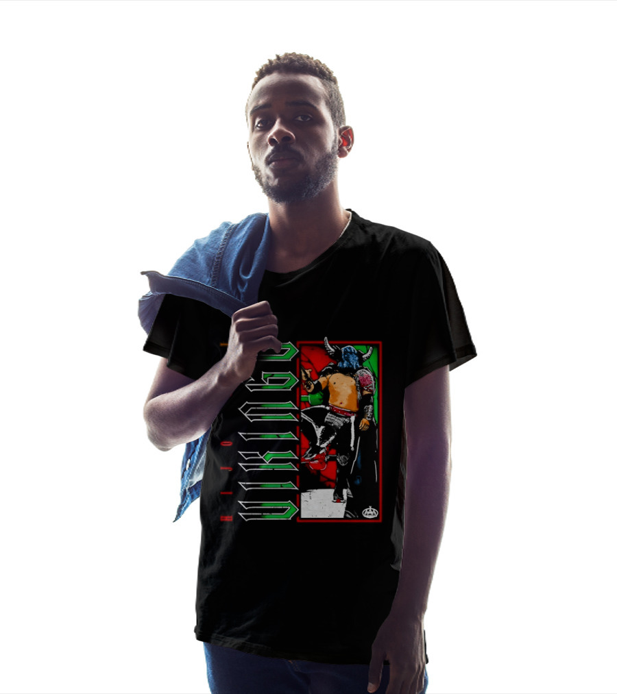 Hijo Del Vikingo Lucha Libre Wrestler Demon Mask Green Red White T-Shirt
