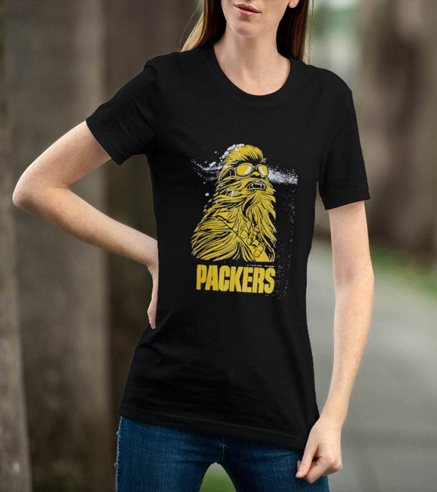 Disney Marvel Chewbacca Packers Collaboration Star Wars X Green Bay Fan T-Shirt