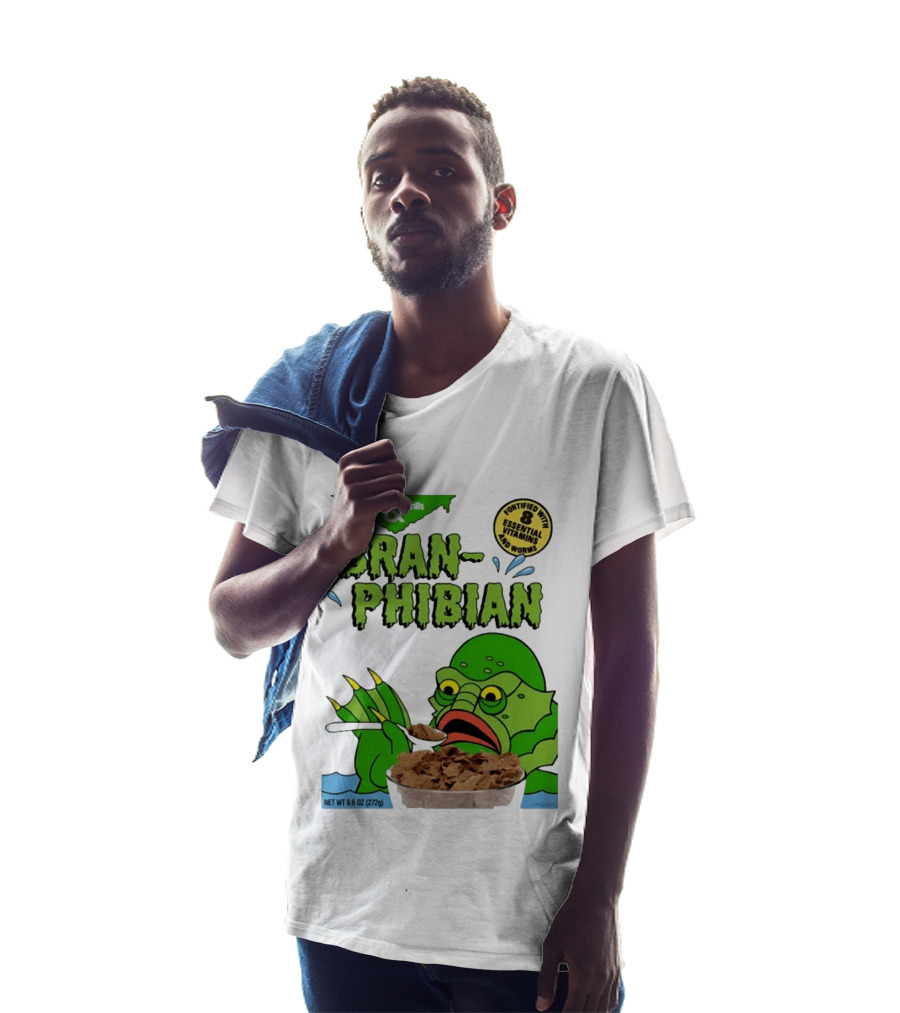 Bran Phibian Chills And Thrills Cereal Box Fortified With 8 Essential Vitamins And Worms T-Shirt