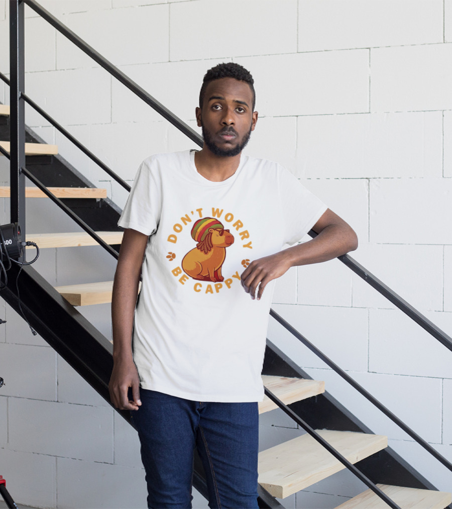 Don't Worry Be Cappy Reggae Rasta Capybara T-Shirt