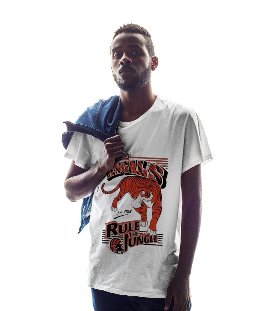 Cincinnati Bengals Rule The Jungle Tiger Graphic NFL Fan T-Shirt
