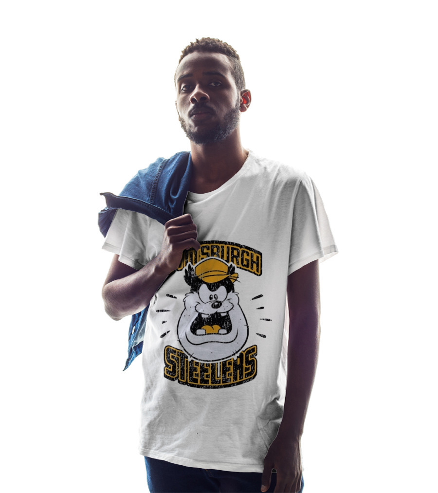 Pittsburgh Steelers Taz Distressed T-Shirt