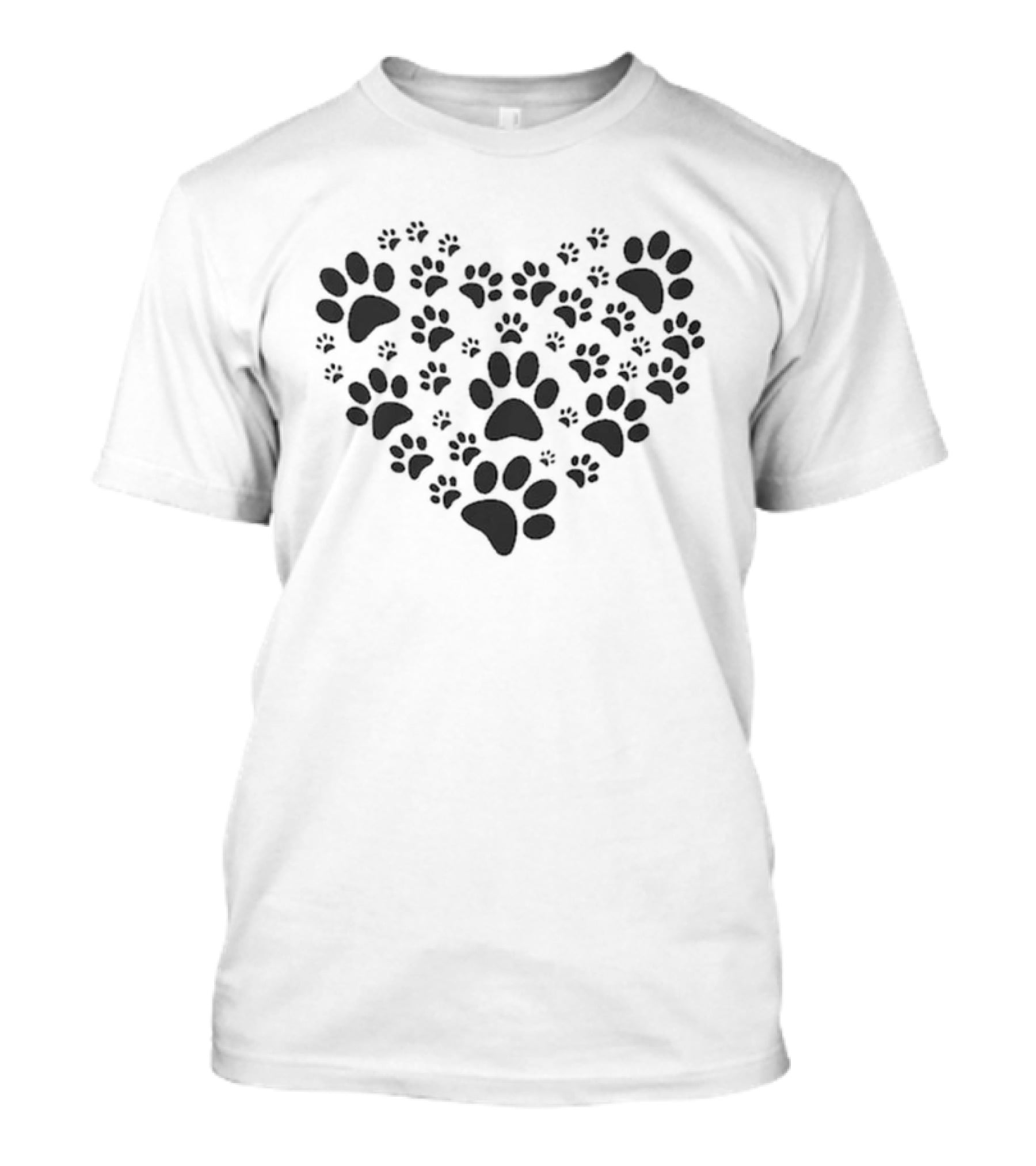 Paw Print Heart Pet Lover Paws T-Shirt