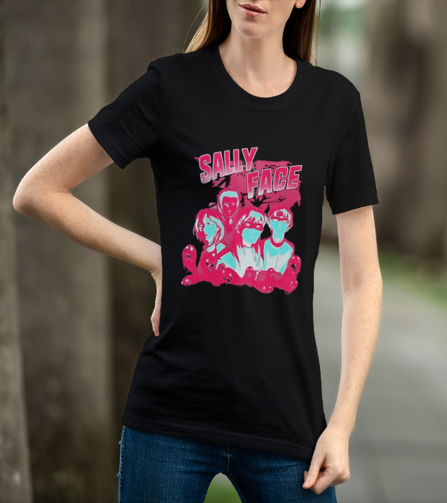 Sally Face Characters Group Indie Game Sal Fisher T-Shirt
