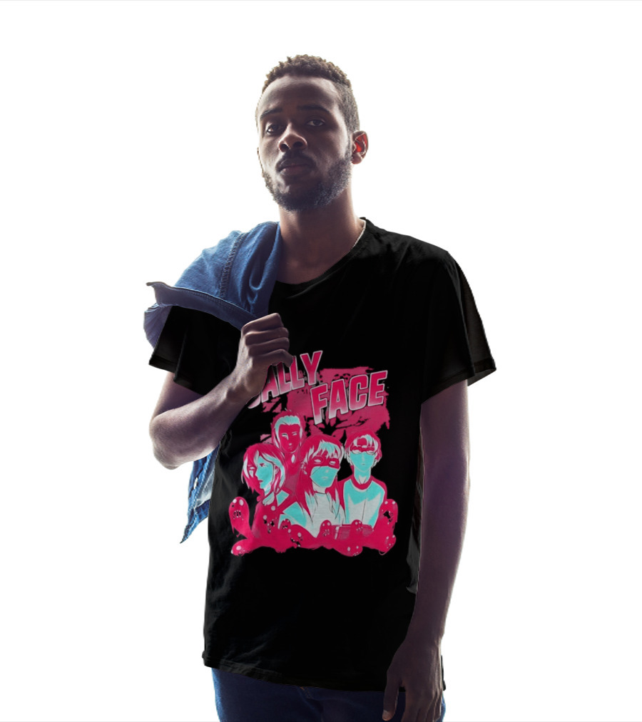 Sally Face Characters Group Indie Game Sal Fisher T-Shirt