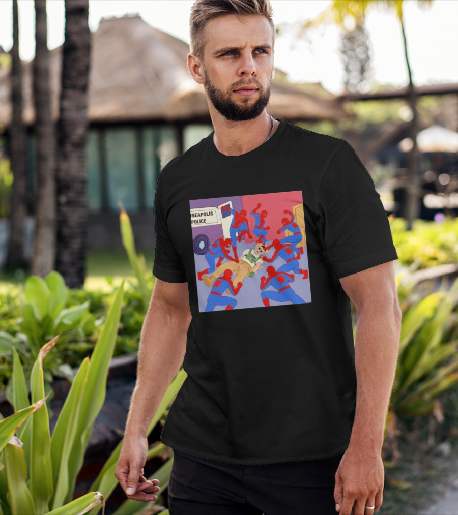 Spider Man Minneapolis Police Kicking Jake Lang T-Shirt