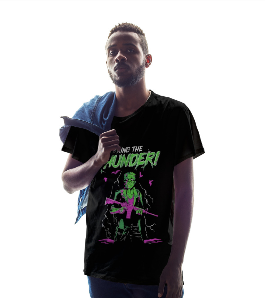 Bring The Thunder Halloween Zombie Soldier With Rifle T-Shirt