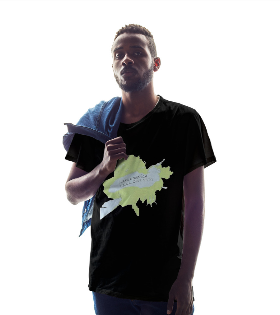 Lake America Lake Ontario Unique Map T-Shirt