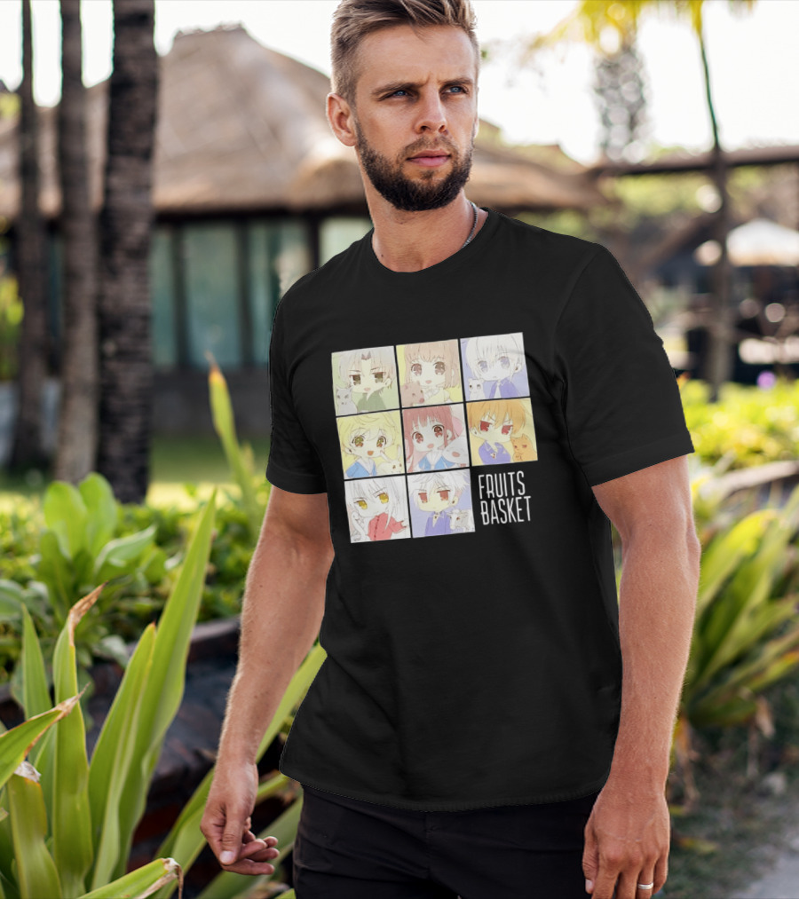 Fruits Basket Chibi Characters Grid With Cute Kawaii Anime T-Shirt