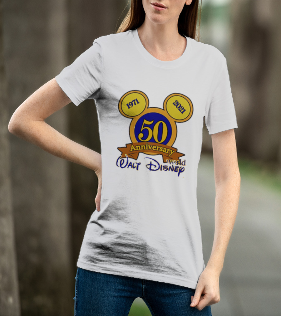 1971 2021 50th Anniversary Walt Disney World Mickey Ears Celebration T-Shirt