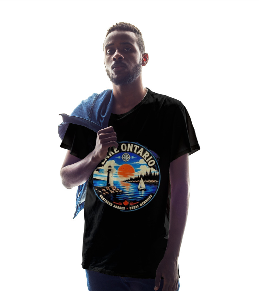 Lake Ontario Lighthouse Sunset Northern Shores Great Memories T-Shirt