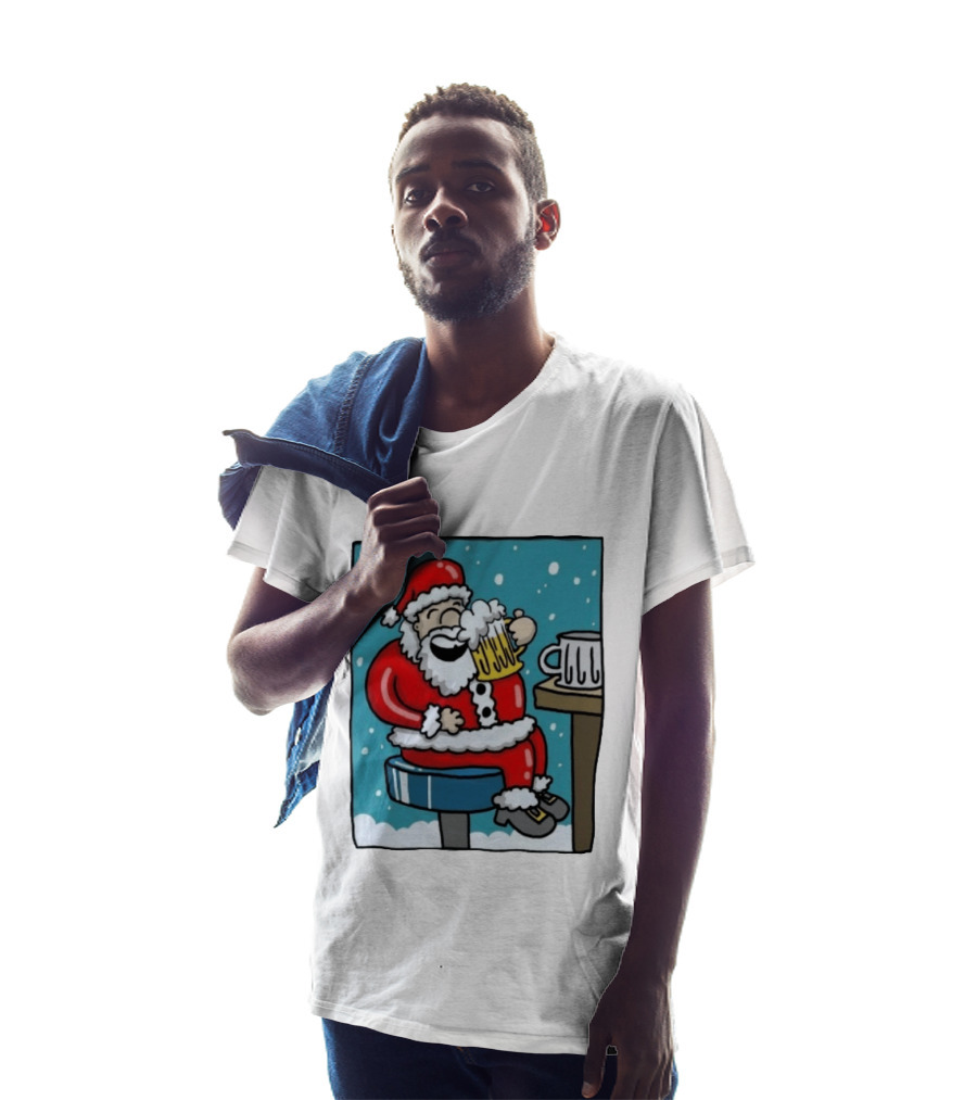 Santa Claus It's The Most Wonderful Time For A Beer Christmas T-Shirt