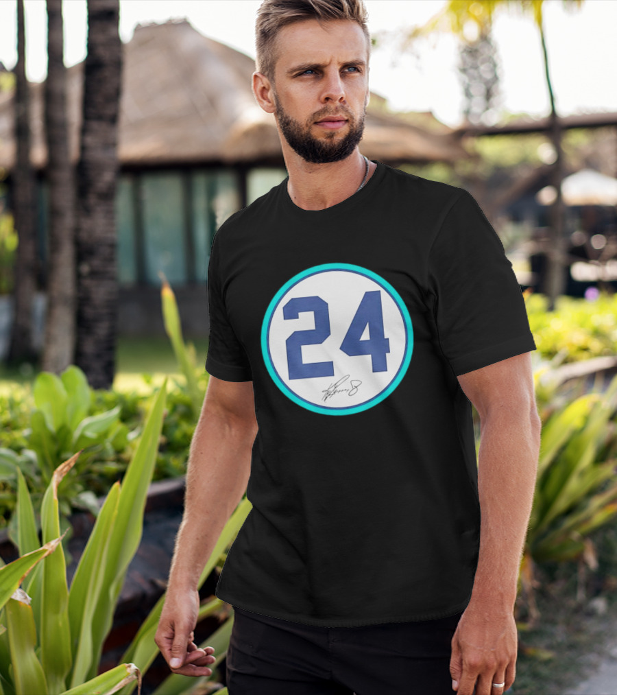 Ken Griffey Jr Number 24 Seattle Mariners Team Jersey Number T-Shirt