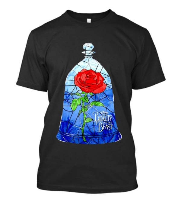 Disney Beauty And The Beast Stained Glass Rose Enchantment T-Shirt