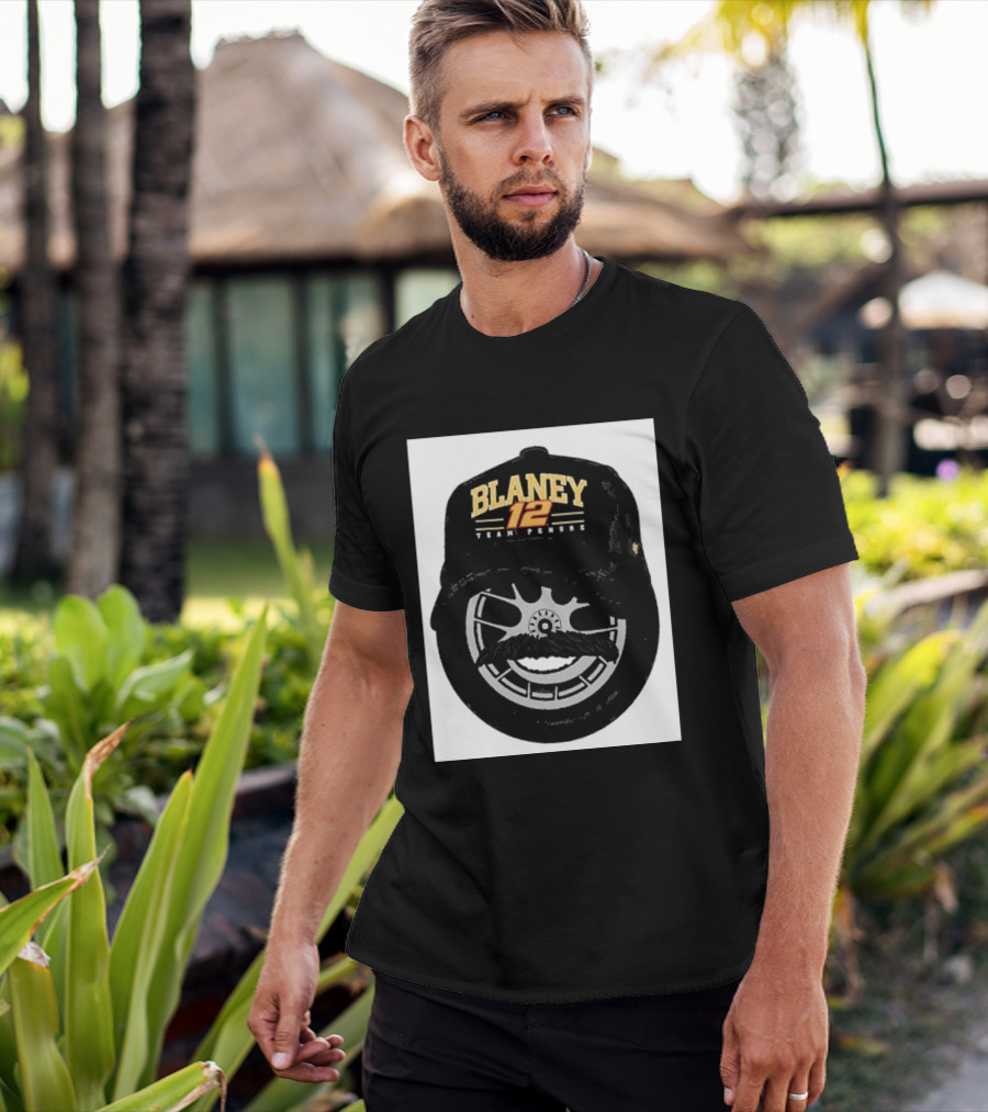 Blaney 12 Team Penske Mustache Racing Fan Gear T-Shirt