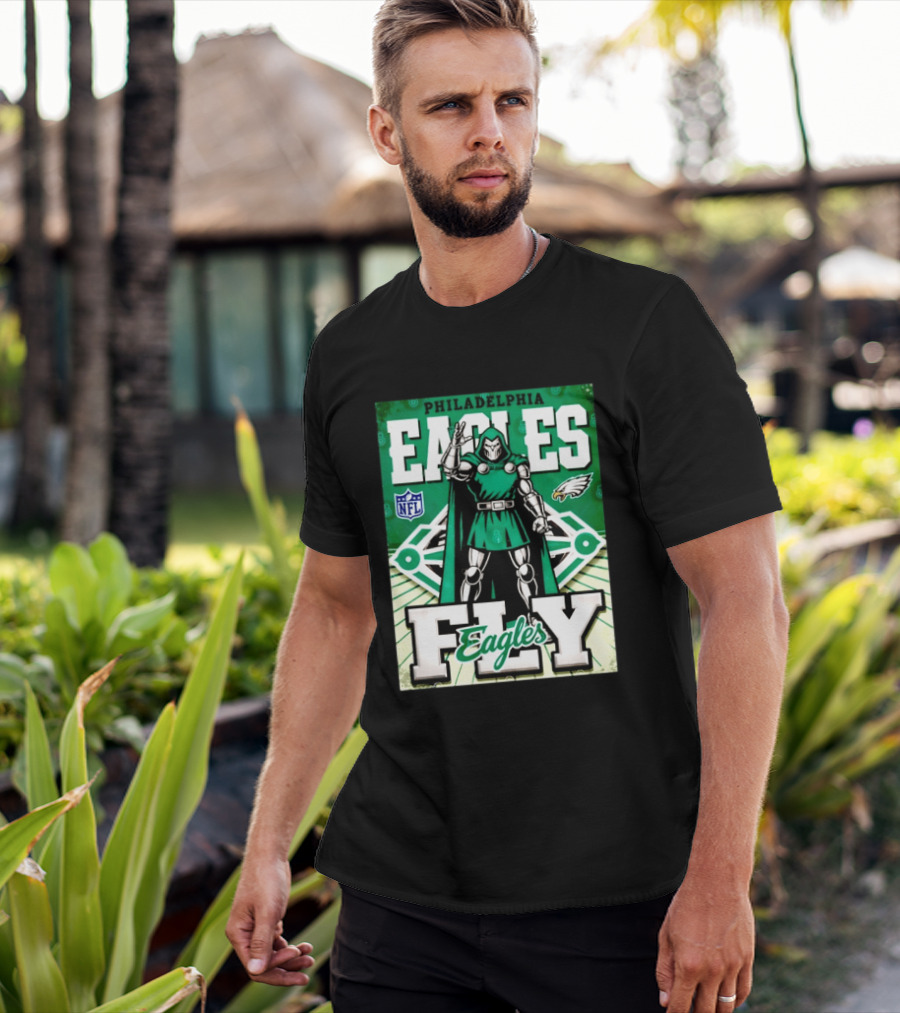 Philadelphia Eagles Doctor Doom NFL Fly Eagles T-Shirt