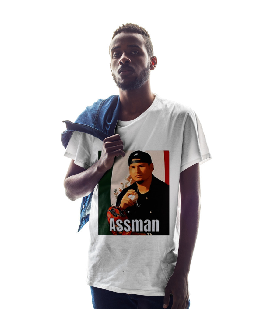 Assman Baseball Player Mexico Flag Baseball Glove Cap T-Shirt