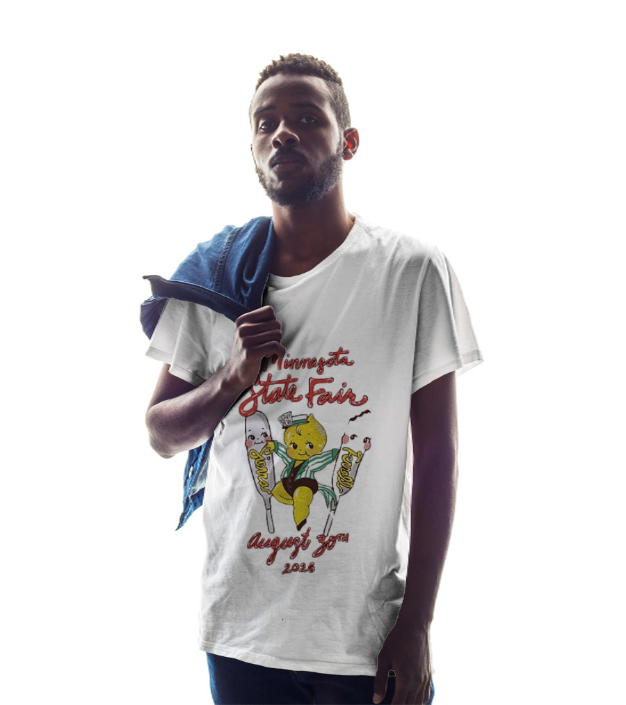 Minnesota State Fair August 30th 2026 Lemon Character With Corn Dogs T-Shirt