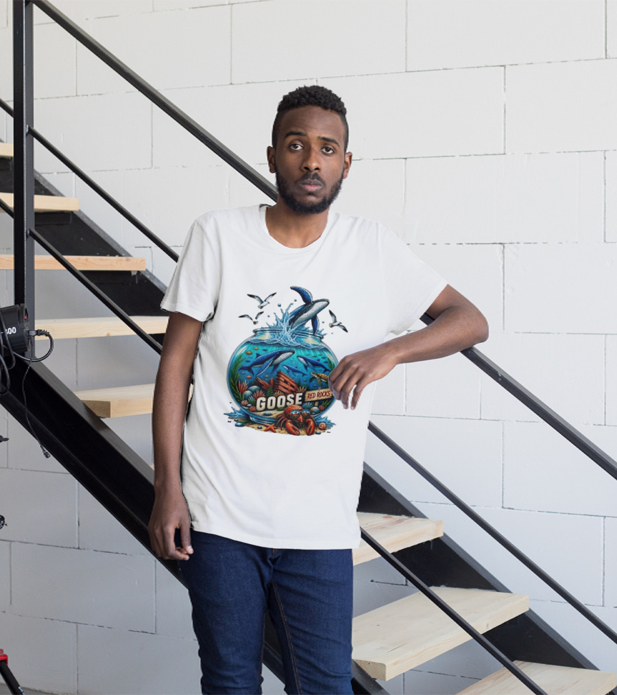 Goose Red Rocks Aquarium Whale Ocean Life Jam Band T-Shirt