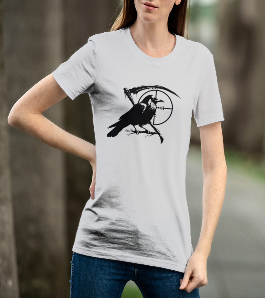 Grim Reaper Raven Sniper Scope Target T-Shirt