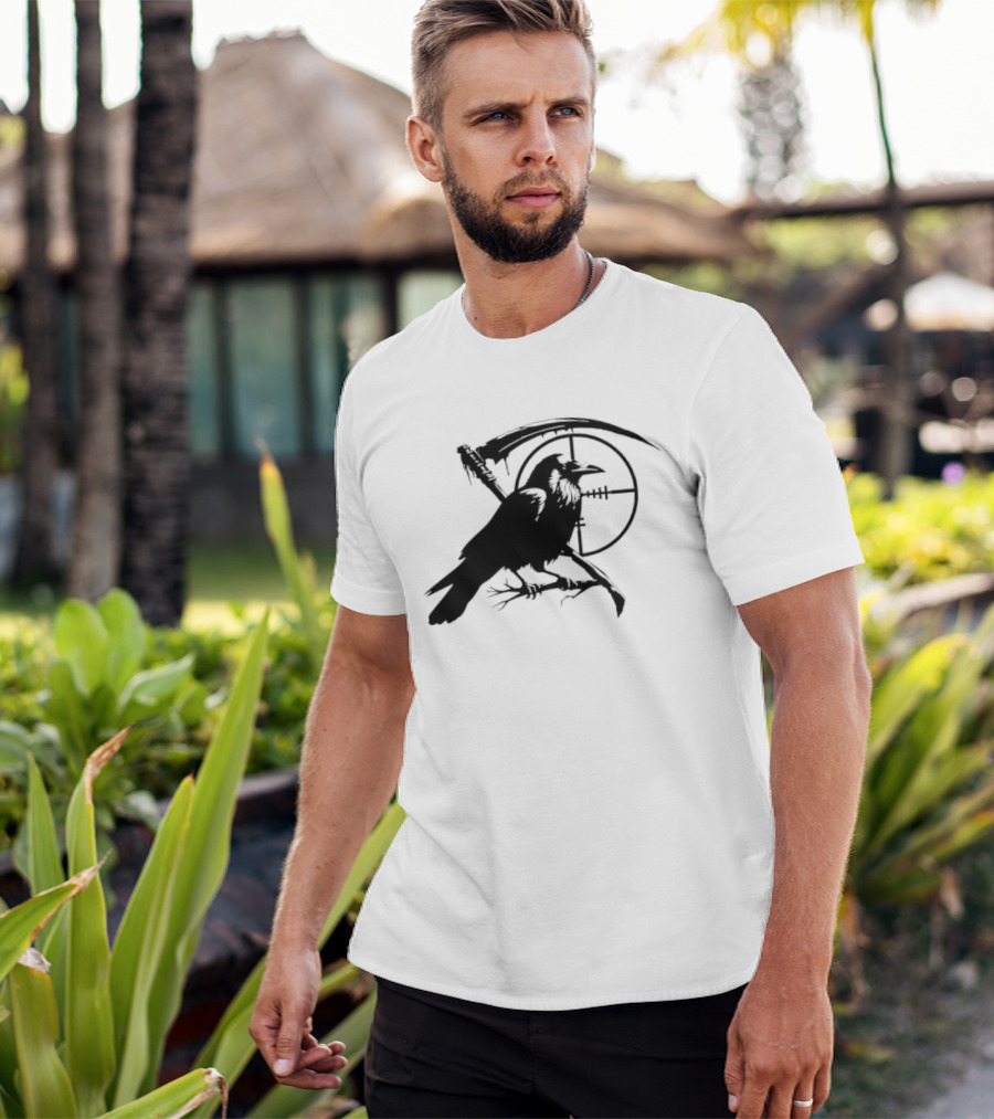 Grim Reaper Raven Sniper Scope Target T-Shirt