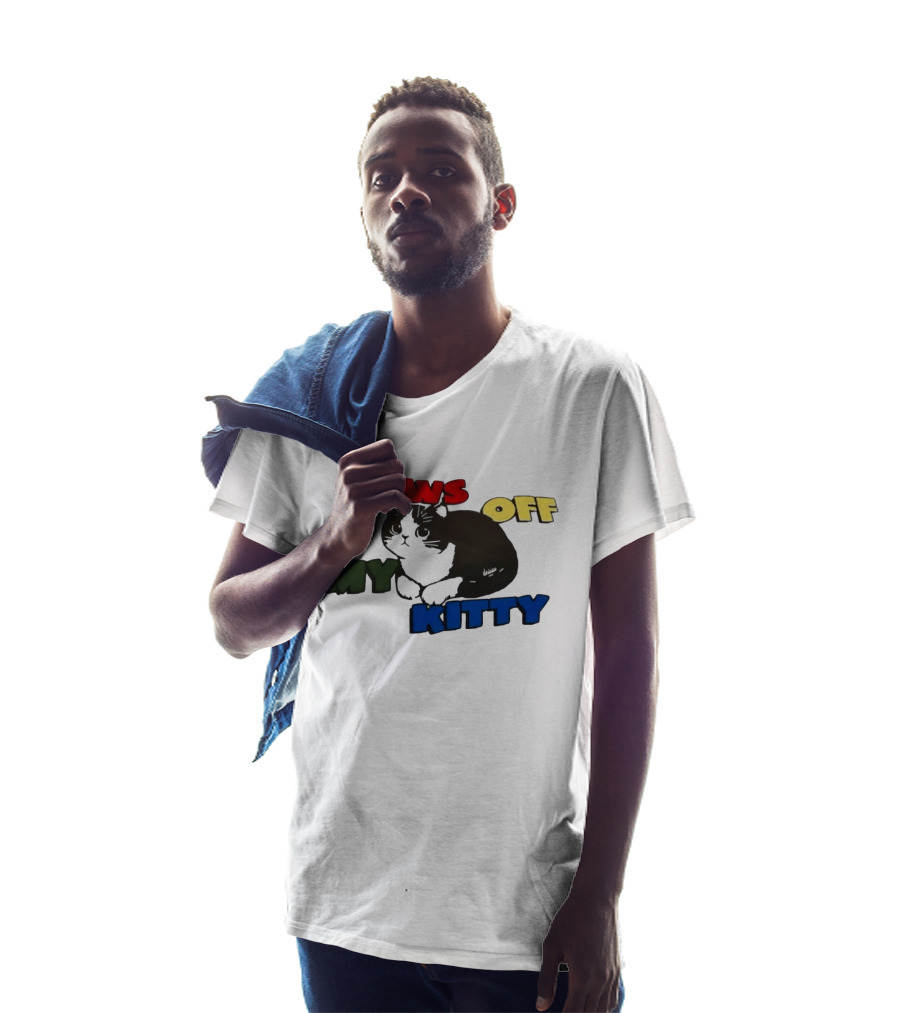 Paws Off My Kitty Cat Vintage Style Pet Lover T-Shirt